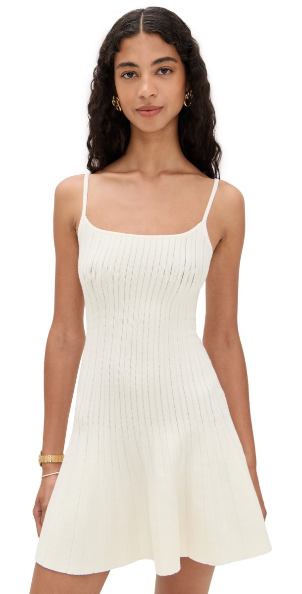 Reformation Rhia Cotton Sweater Dress Fior Di Latte