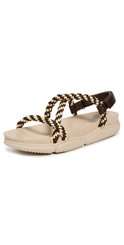 Loeffler Randall Ozzy Sport Sandals Cream/Brown/Butter