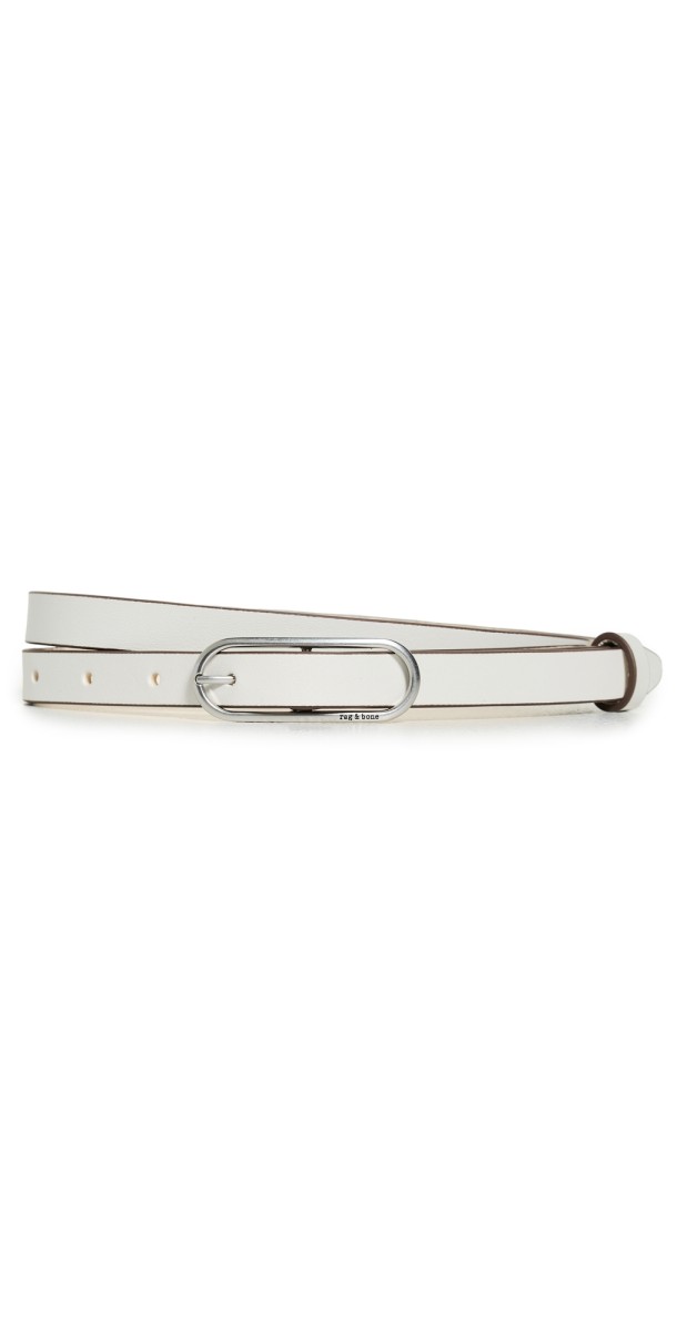 rag & bone Baby Rounded Rebound Belt Antqwht