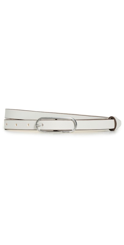 rag & bone Baby Rounded Rebound Belt Antqwht