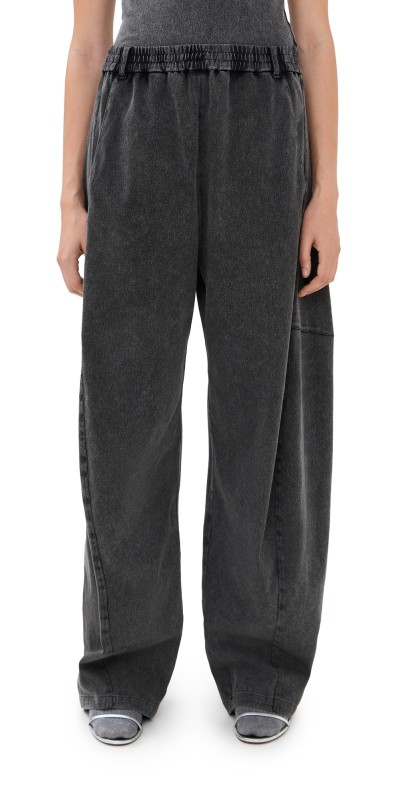 Tibi Stretch Denim Knit Winslow Pants Black