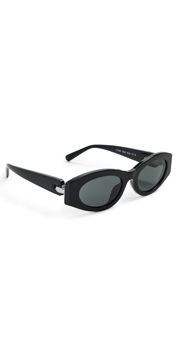 Tory Burch Oval Sunglasses Black