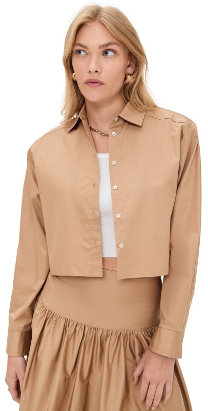 Solid & Striped The Cropped Avril Top Camel