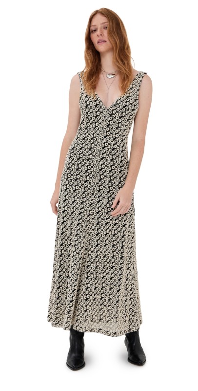 Isabel Marant Sonia Maxi Dress Ecru/Black