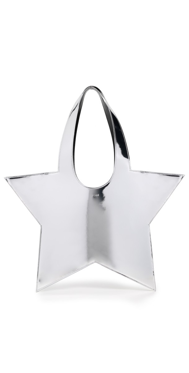 Coperni Mirrored Mini Star Tote Bag Silver