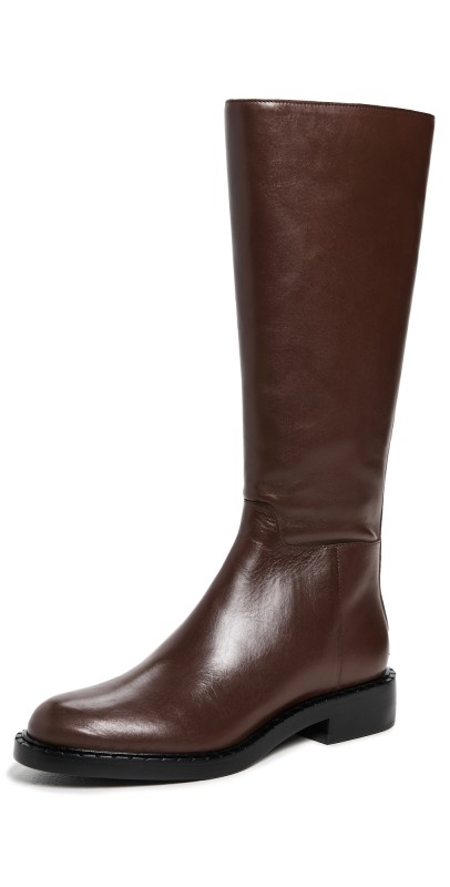 Reformation Nancy Knee Riding Boots Espresso Leather