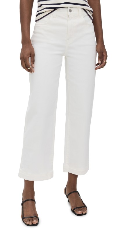 Madewell The Perfect Vintage Wide-Leg Crop Jeans Tile White