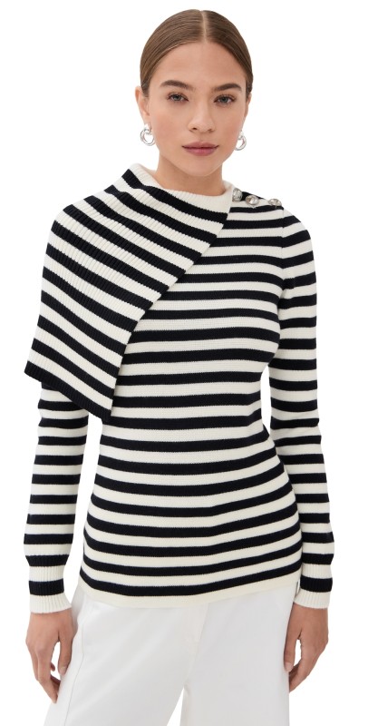 rabanne Wool Pullover White/Navy
