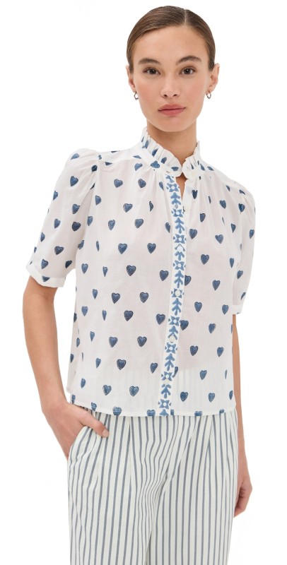 Alix of Bohemia Winn Indigo Heart Shirt Indigo