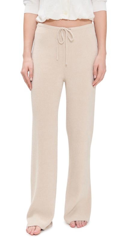 Barefoot Dreams CCUL Slim Ribbed Pants Stone