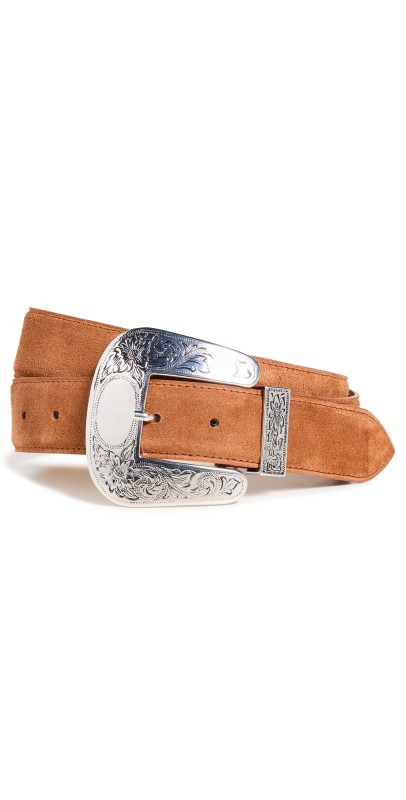 B-Low The Belt Levi Suede Belt Cognac Silver