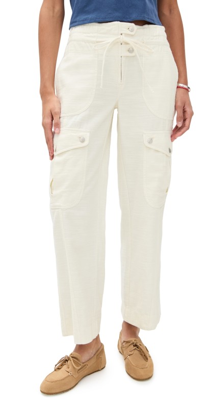 Free People Park Ave Pants Ivory