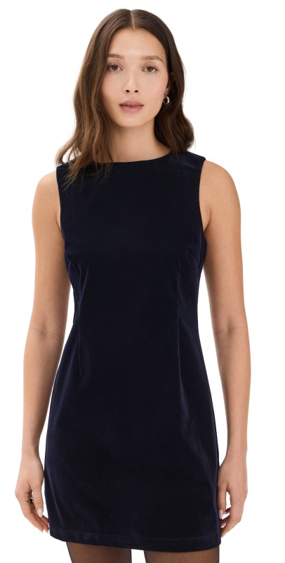 Rolla's Velvet Shift Dress Navy