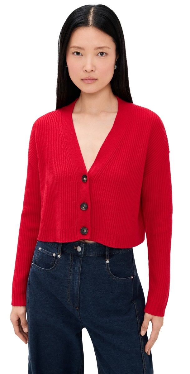 LE BOP Florence Cardigan Crimson