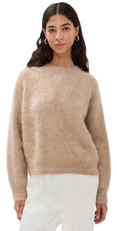 Sablyn Slouchy Cashmere Crewneck Eco Gravel