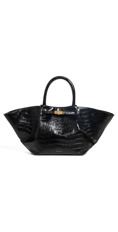DeMellier Midi New York Bag Black Croc