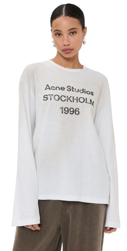 Acne Studios 1996 Long Sleeve Tee Dusty White