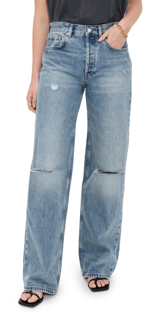 ANINE BING Hugh Jeans Washed Blue