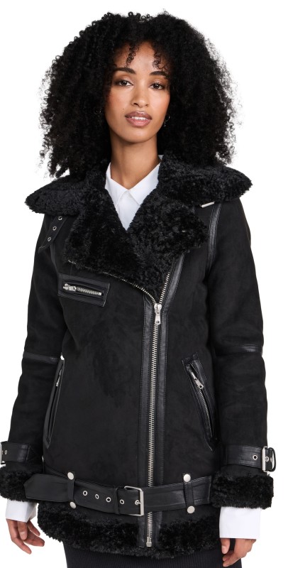 Avec Les Filles Biker Jacket Black