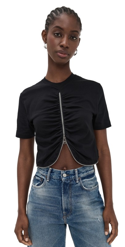 MSGM Zipper Tee Black