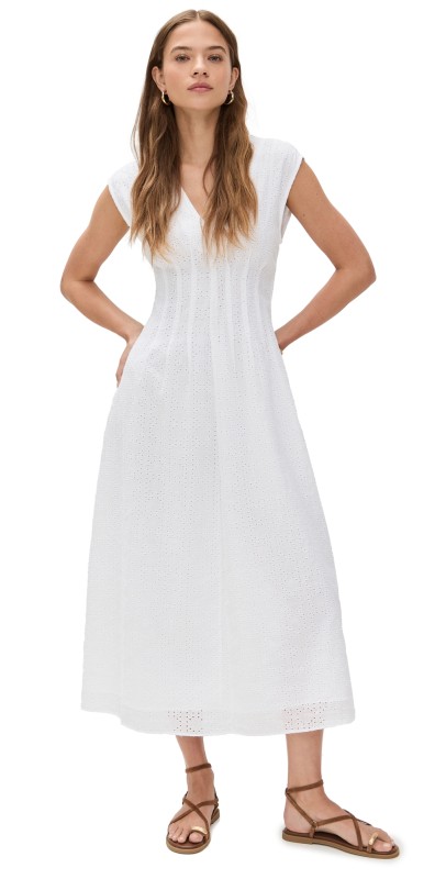 rag & bone Ines Embroidered Dress White