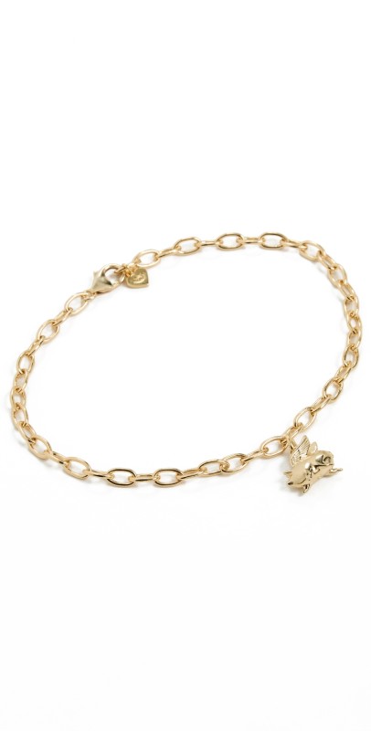 HART Chunky Anklet Chain with Flying Piggy Gold