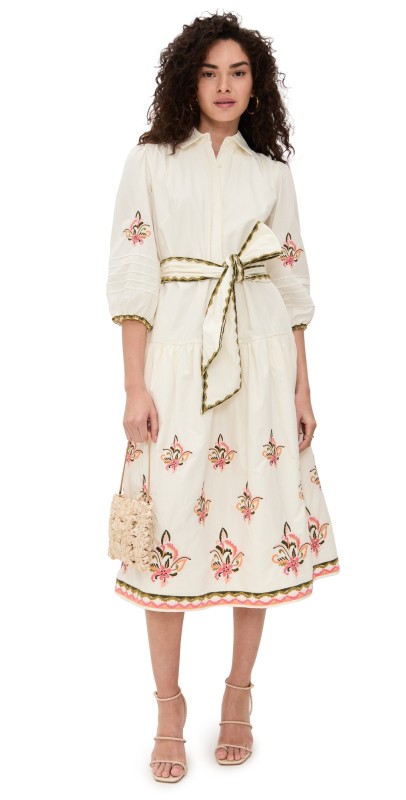 Shoshanna Paisley Dress Pink/Sand
