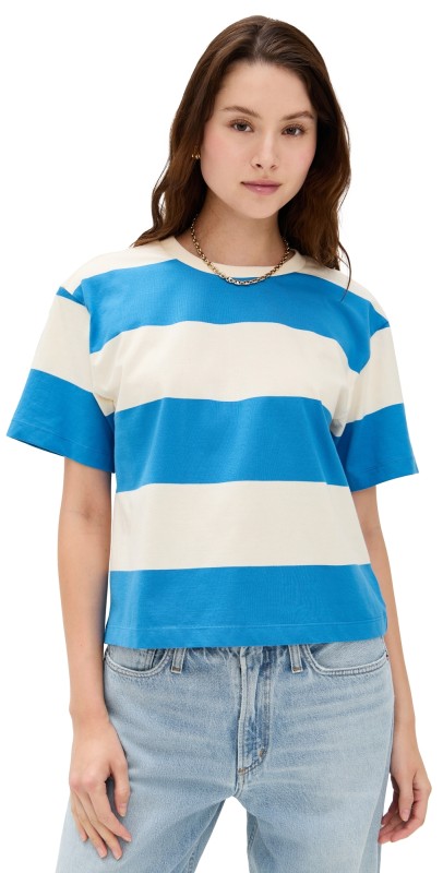 LE BOP Rory Striped Tee Mint Chip