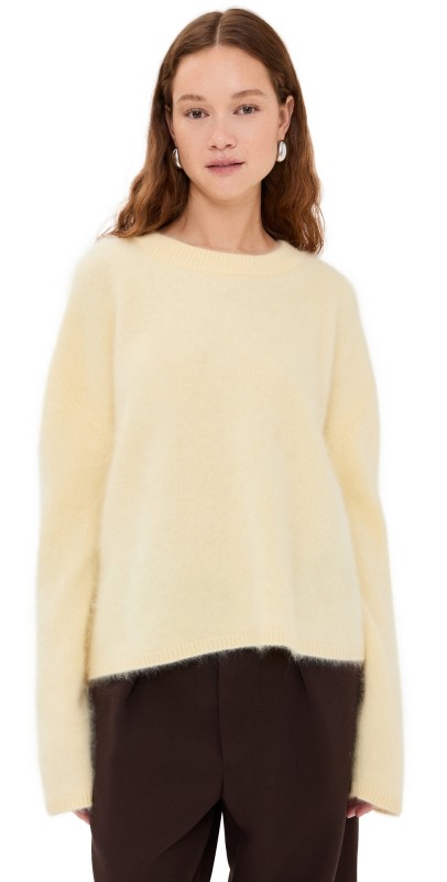 LISA YANG Natalia Cashmere Sweater Poppy Brushed