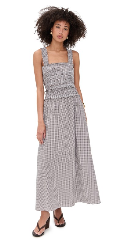 Hill House Home The Azalea Maxi Nap Dress Chocolate Gingham