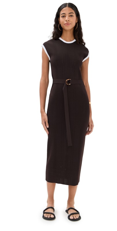 Wales Bonner Rhyme Knit Dress Dark Brown