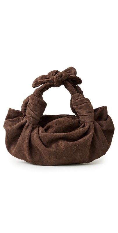 NLA Collection Knot Bag Chocolate Brown Sued