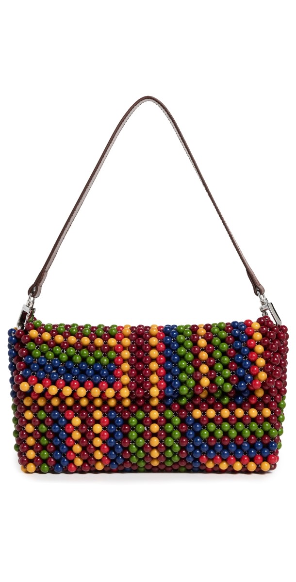 STAUD Timmy Convertible Shoulder Bag Jungle Strip