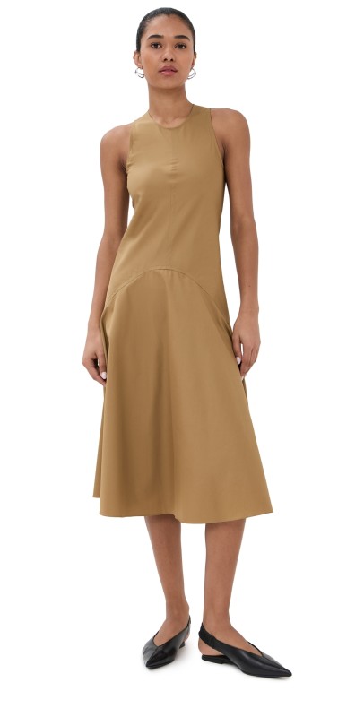 Bite Studios Shield Organic Cotton Dress Khaki