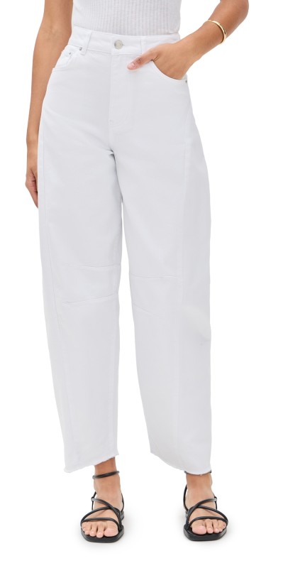 ALIGNE Tommy Barrel Leg Jeans White