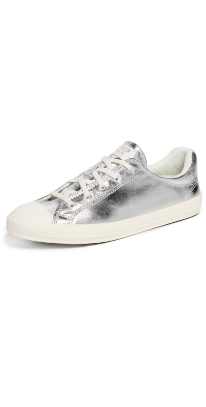 Converse Chuck Taylor All Star Dainty Lucky Metal Sneakers Silver Metallic/Egret