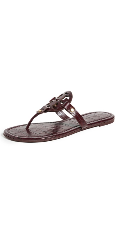 Tory Burch Miller Sandals Deep Burgundy