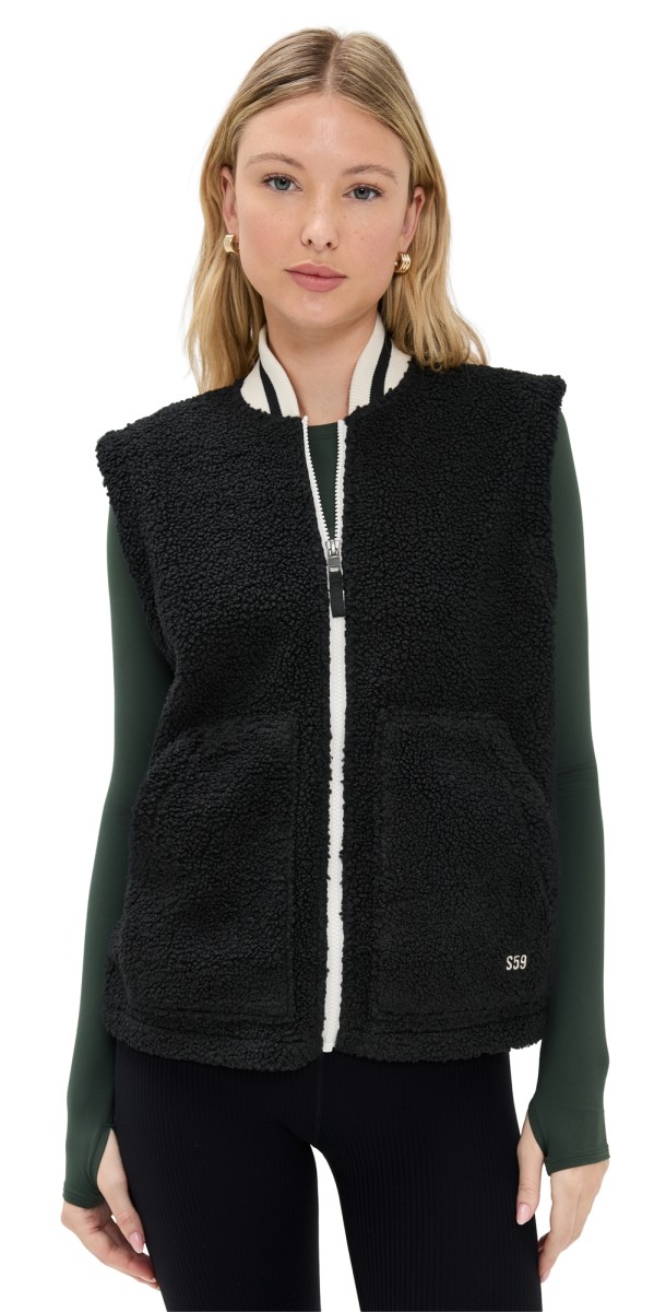 Splits59 Aster Sherpa Vest Black