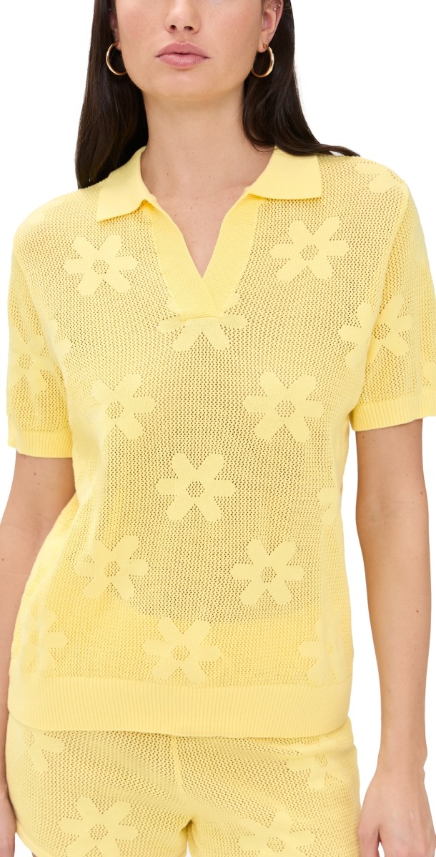 Beach Riot Liliana Top Butter Blossom