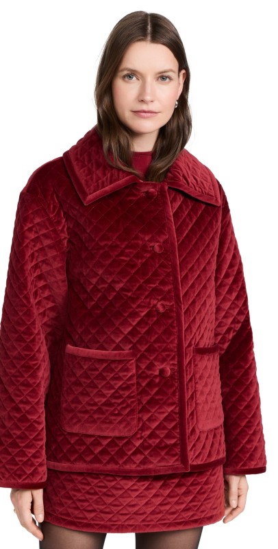 POSSE Marley Velvet Jacket Red