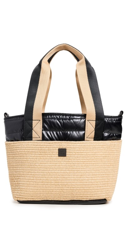 Think Royln Highline Tote Dune Raffia/Pearl Black