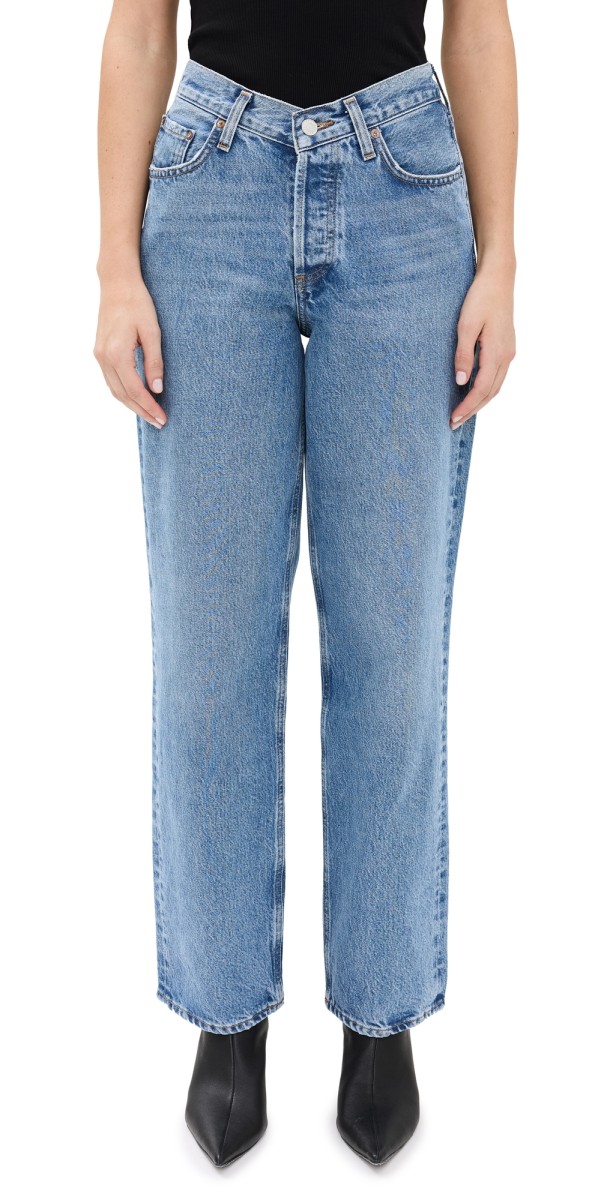 AGOLDE V Waist Baggy Jeans Fairway