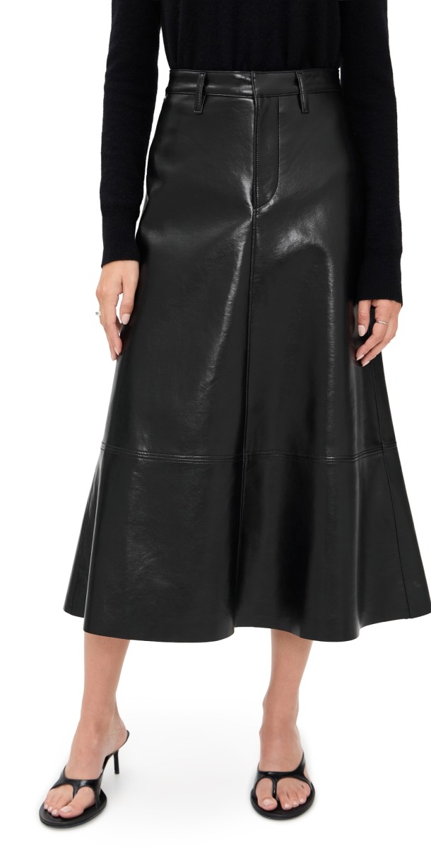 Citizens of Humanity Cassia Leather Skirt Black