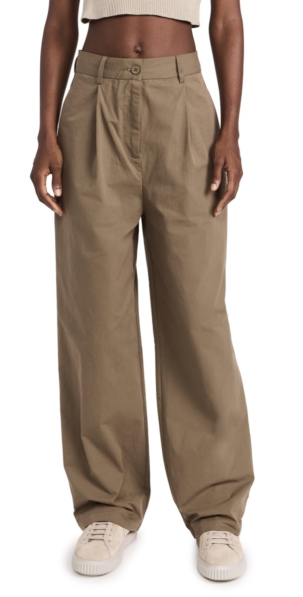 Moon River Low-Rise Pants Khaki