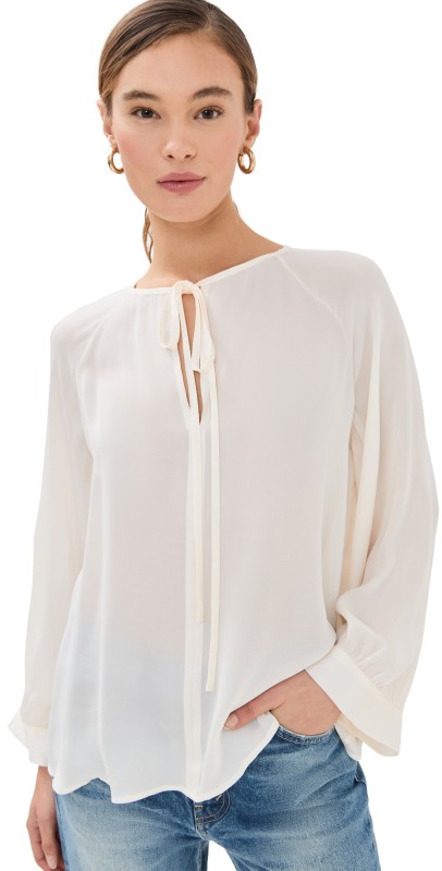 Nili Lotan Acadia Blouse Ivory
