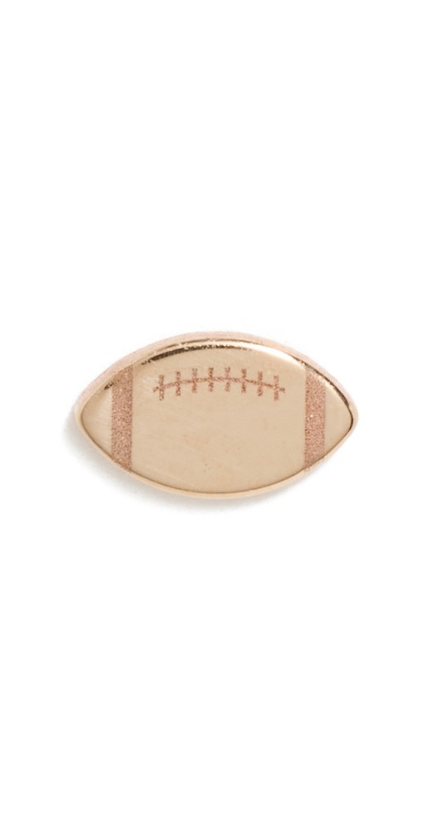 Zoe Chicco 14k Single Itty Bitty Football Stud 14k Yellow Gold