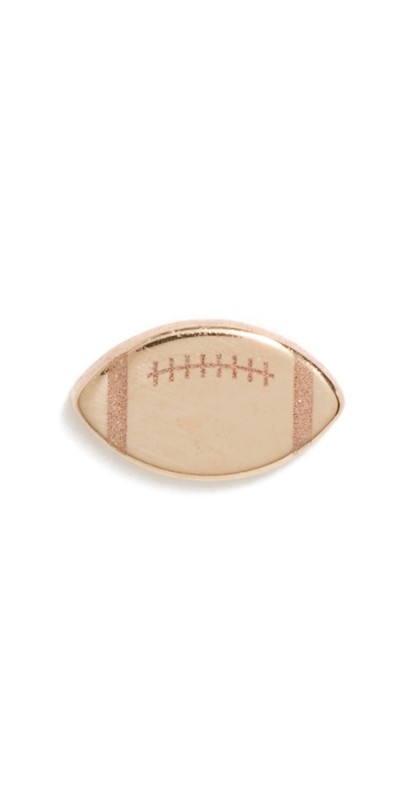 Zoe Chicco 14k Single Itty Bitty Football Stud 14k Yellow Gold