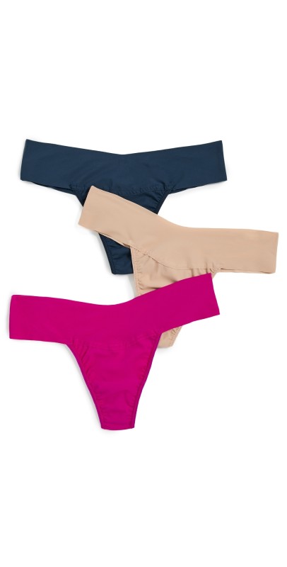 Hanky Panky Natural Rise Thong 3 Pack Multi