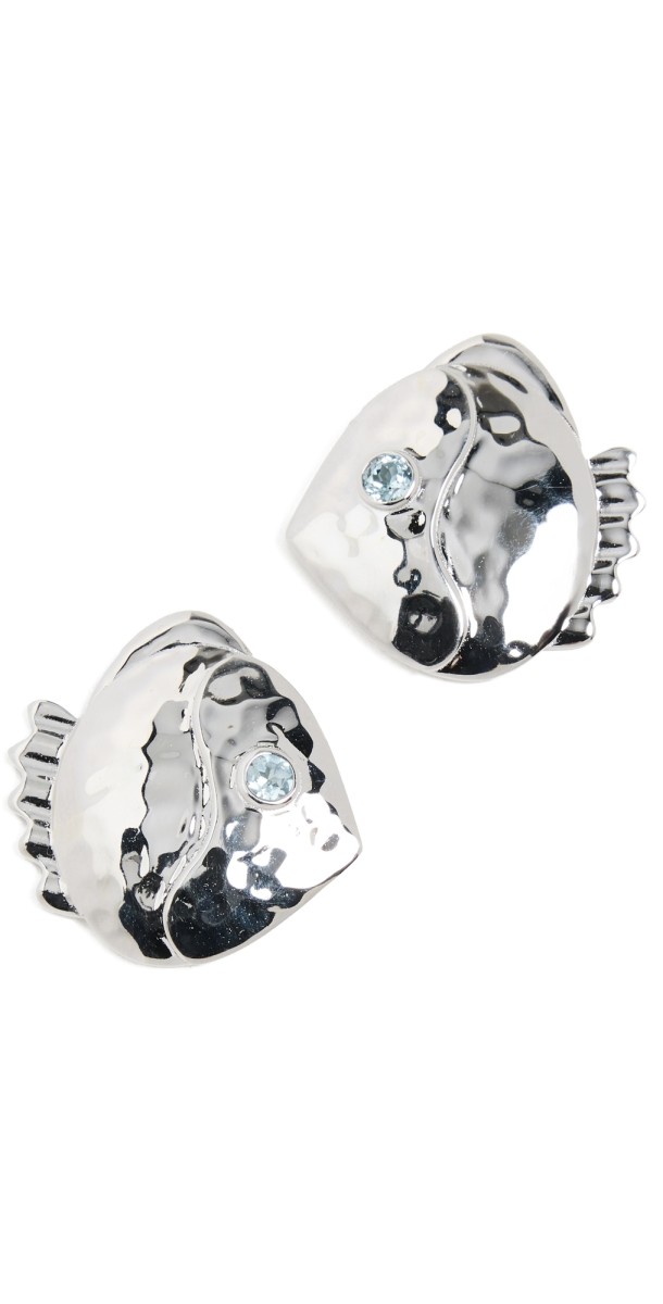 Lizzie Fortunato Mikuni Stud Earrings Silver