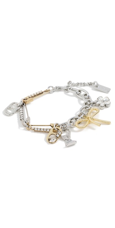 Marc Jacobs Grunge Glam Charm Bracelet Gold/Silver